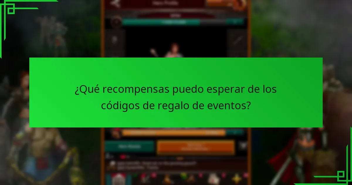 ¿Qué recompensas puedo esperar de los códigos de regalo de eventos?